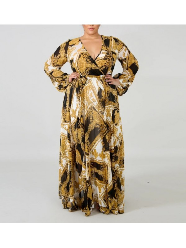 Vestito Donna Lungo Plus Taglie Grandi Woman Oversize Maxi Dress OS120013B f7